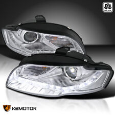 Fits 2006-2008 Audi A4 S4 B7 LED Strip Projector Headlights Headlamps Left+Right picture