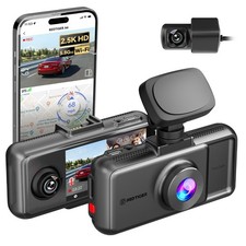 REDTIGER 3-Channel Dash Cam Front Inside Rear 4K/2.5K+1080P 5.8GHz WiFi GPS picture