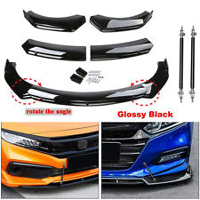 Universal for Sedan Glossy Black Car Front Bumper Lip Spoiler Splitter Body Kit picture