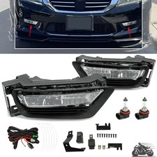 For 2013 2014 2015 Honda Accord Sedan 4Dr Front Bumper Fog Lights Lamps w/Bulbs picture