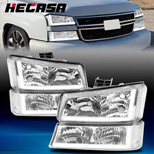 FOR 03-07 CHEVY SILVERADO AVALANCHE LED DRL HEADLIGHT BUMPER LAMPS CHROME/CLEAR picture