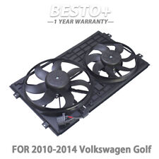 For 2010-2014 Volkswagen Golf Black Radiator Cooling Fan Assembly 2.5L picture