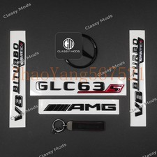 Mercedes GLC63s AMG X253 SUV Emblem Badge Combo SET Gloss Black picture