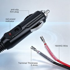 Universal 12V-24V Cigarette Lighter Plug for Car Truck RV Boat, 15A Fuse picture