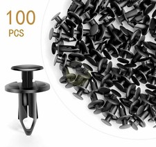 Universal 100X 8mm Bumper Clips Retainer Plastic Rivets Fastener Fender US picture