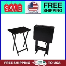 Mainstays Indoor Folding Table Set of 4 in Black L19 x W15 x H26 picture