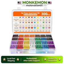 300Pcs Car Fuse Assortment Kit, 160 Mini Blade Fuses Automotive + 90 Standard US picture