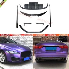 For Jaguar XF Sedan 2016-20 Carbon Fiber Front Lip Side Skirts Rear Diffuser Kit picture