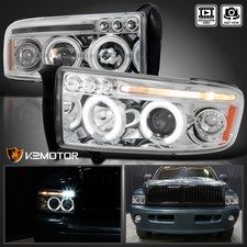 Fits 1994-2001 Dodge Ram 1500 2500 3500 LED Halo Projector Headlights Lamp 94-01 picture