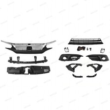 14PC For Honda CIVIC 2016-2018 Upper Lower Grille Fog lamp Headlight Bracket picture