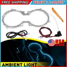 1-10x Ice Blue LED Water Cup Holder Lamp Ambient Light For Toyota Camry 2018-23 picture