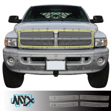 Bille Grill Fits 1994-2001 Dodge Ram Pickup Billet Grille Chrome Front Upper 95 picture
