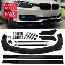 Universal Gloss Black Front Lip Side Skirts Rear Diffuser Body Kit 14Pcs ABS picture