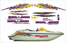  SEADOO SPEEDSTER 1996 GRAPHICS /DECAL / Sticker KIT purple, blue ,yellow picture