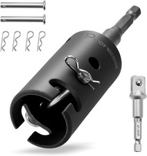 Pronese 1 Inch Trailer Jack Drill Adapter with Two 1/2 Socket Black  picture