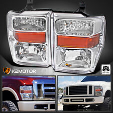 Fits 2008-2010 Ford F250 F350 F450 F550 Super Duty Pickup Headlights Lamps Pair picture