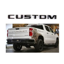 NEW 2019-22 Silverado 1500 Tailgate Custom Letter Logo Emblem Badge Gloss Black  picture