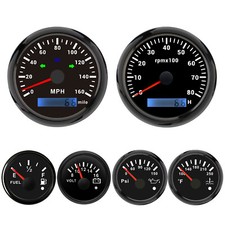 6 Gauge Set 85mm GPS Speedometer 0-160MPH Turn Signal High Beam Waterproof picture