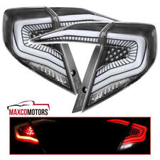 Black Tail Lights Fits 2016-2021 Honda Civic Sedan LED w/ Sequential Signal Lamp picture