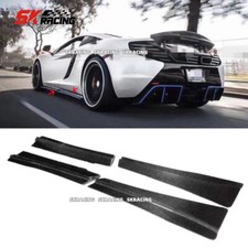Real Carbon Fiber Side Skirt Sideskirts Lip Fits 2011-2014 McLaren MP4-12C 2Door picture