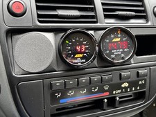 1996–1998 Honda Civic EK Stereo Slot Angled 3 Gauge Pod : Blank plates included picture