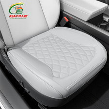 SCDOOCA 2 Pack Front Bottom Car Seat Cover, Luxury Leather 2Pcs, White  picture