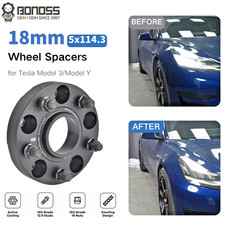 BONOSS 2PCS 18mm 5x114.3 CB64.1mm Hubcentric Wheel Spacers for Tesla Model 3/Y picture