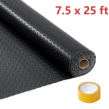 GRAVEE 7.5X25ft Diamond-Plate PVC Flooring Roll 2.8mm Thick Garage Mat Non-Slip picture