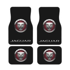 4 Piece Jaguar Car Front & Rear Floor Mat Set Non-Slip Carpet Mats picture