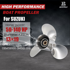 13x19 Stainless Steel Boat Propeller For Suzuki Engine DF50-140HP 15Tooth RH picture
