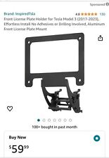 Muray Creative No Drill License Plate Holder 4 Tesla Model 3 All Years. NEW. USA picture