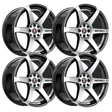 (Set-4) Spec-1 SPT-32 17x8 5x110 42mm Black Machined Wheels Rims 17 Inch picture