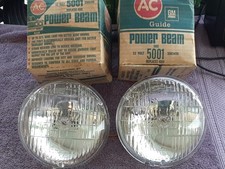 NOS Pair GM AC Guide Power Beam 5001 4001 Sealed Headlight Bulb picture