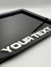 Custom 3D Raised Letter License Plate Frame Personalized Acrylic Car Tag Holder picture