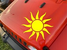 Jeep Jk Jl Tj Yj Sun Sunshine Star Sunny Hood or Side Graphic 15 Colors 9 Sizes picture