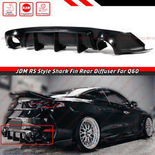 FOR 2017-2023 INFINITI Q60 UNPAINTED JDM RS STYLE SHARK FIN REAR BUMPER DIFFUSER picture