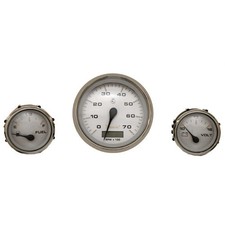 Faria Boat Gauge Set KTF020B | Kronos Silver Rinker (Set of 3) picture