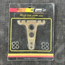 Vintage Mr Gasket  #6533 Deluxe Gold Anodize Wire Looms Fit's 4 Wires NOS picture