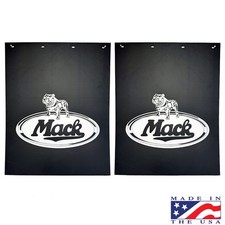 Mack Mud Flaps Poly  24” X 30” MACK Bulldog Logo (pair) Black picture