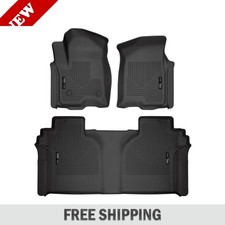 Husky Liners 94021 WeatherBeater Mats 2019-2026 Chevy Silverado GMC Sierra Black picture