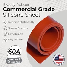 Red Silicone Rubber Sheet 60A 1/32 x 9 x 12 Inch Made in USA Gasket Material picture