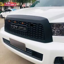 Fits  2010-2018 Toyota Sequoia  grill with LED lights  black Front  grille picture