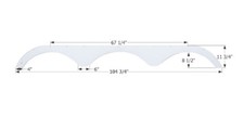 Icon 01931 RV Trailer Triple Axle Fender Skirt Polar White For Heartland Each picture