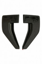 OEM 21-25 Ford F150 XLT Fender Vent Badge Logos Set Black Appearance Pack Rare picture