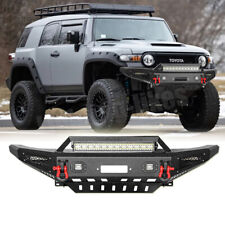 Aaiwa For 2007-2014 Toyota FJ Cruiser Steel Front Bumper W/Winch Plate+LED Light picture