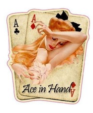 Pair of Aces Pin Up Girls Decal is 6