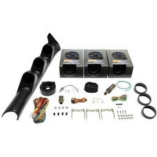 GlowShift Tinted Boost/Oil Temp/Narrowband Gauges & Pod Fits 99-05 VW Jetta picture