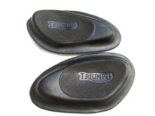 TRIUMPH T20 T100 T120 GAS TANK KNEE PAD RUBBER GRIP 82-1605, 82-1606 SET 1958-65 picture