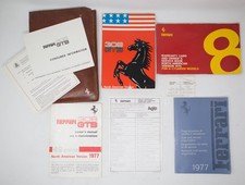 Complete owner's manual books and leather pouch set for 1977 Ferrari 308 GTB USA picture