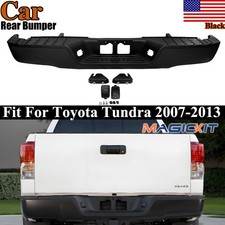 Black Steel Rear Step Bumper Assembly W/O Hole Fit For Toyota Tundra 2007-2013 picture